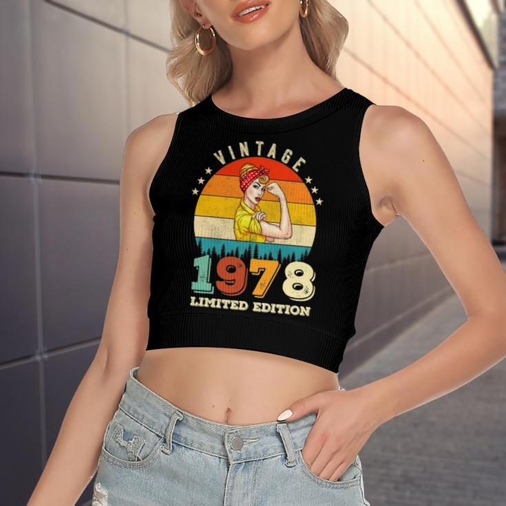44Th Birthday 1978 Limited Edition Vintage 44 Years Old Women's Crop Top Tank Top