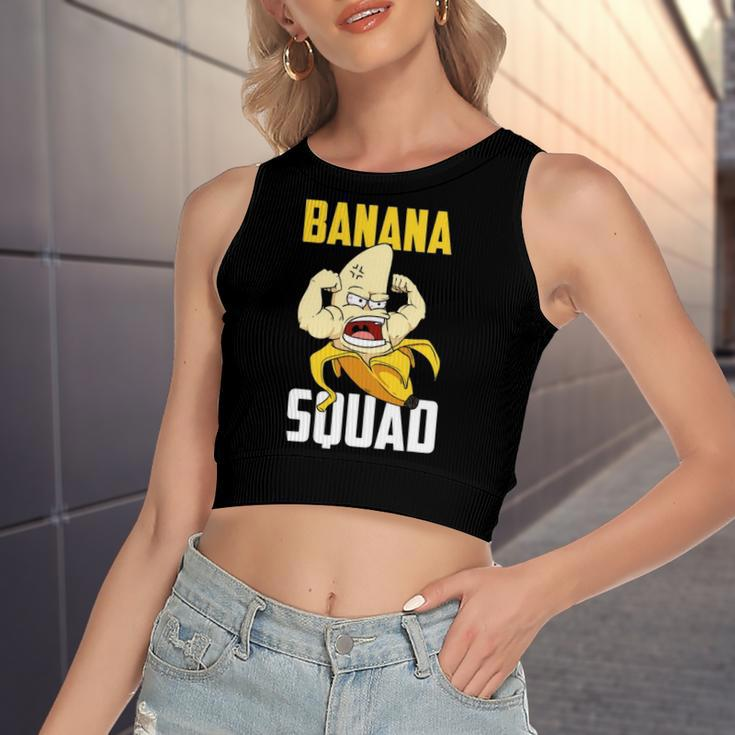 Banana Squad Bananas Fruit Costume Team Women's Crop Top Tank Top