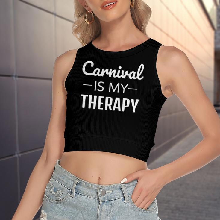 Carnival Is My Therapy Caribbean Soca Women's Crop Top Tank Top