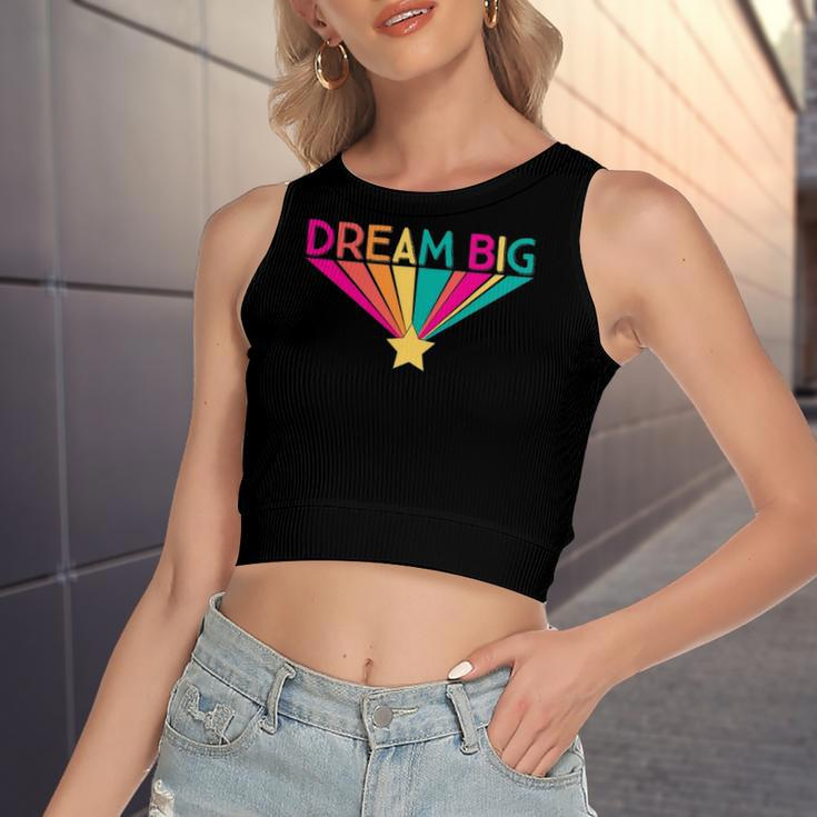 Dream Big Graphic Slogan Rainbow Girls Women's Crop Top Tank Top