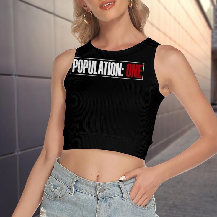 Funny Population One Vr Gamer Women's Sleeveless Bow Backless Hollow Crop Top