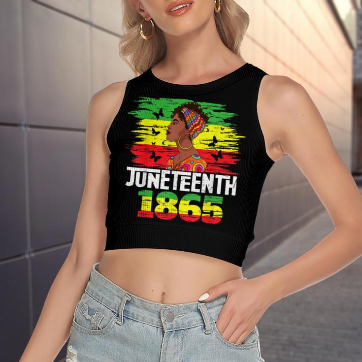 Juneteenth 1865 Independence Day Black Pride Black Women's Crop Top Tank Top