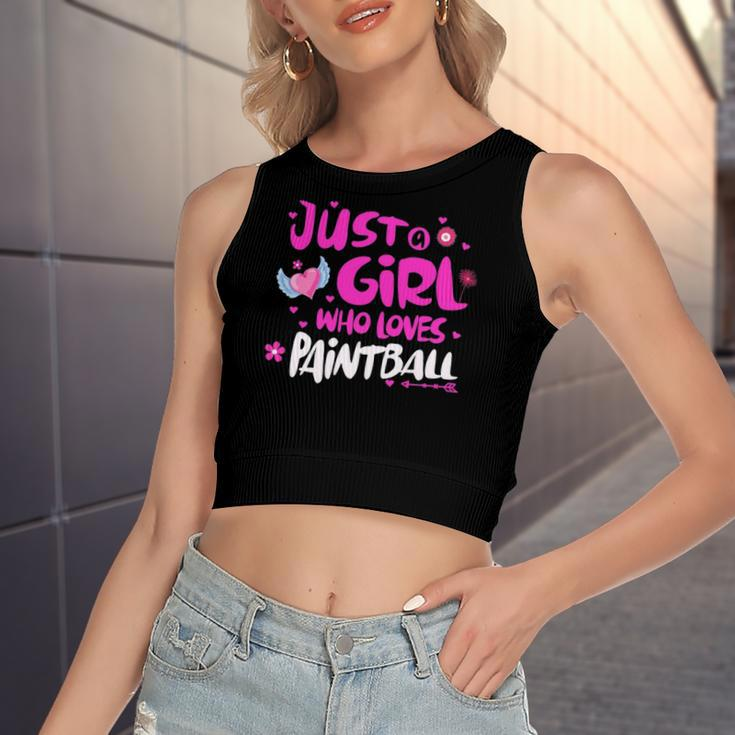 Just A Girl Who Loves Paintball Women's Crop Top Tank Top