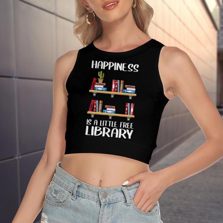 Library Cool Little Free Library Women's Crop Top Tank Top