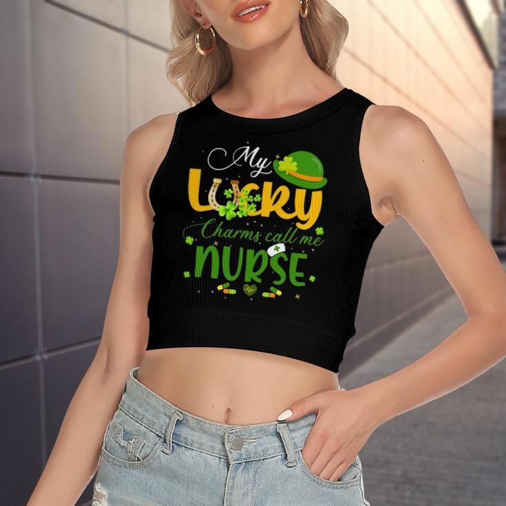 My Lucky Charms Call Me Nurse Happy Patricks Day Lucky Mama Women's Crop Top Tank Top