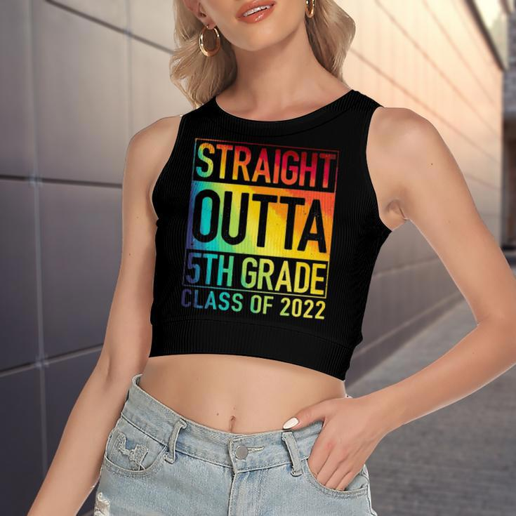 Straight Outta 5Th Grade Class Of 2022 Graduation Rainbow Women's Crop Top Tank Top