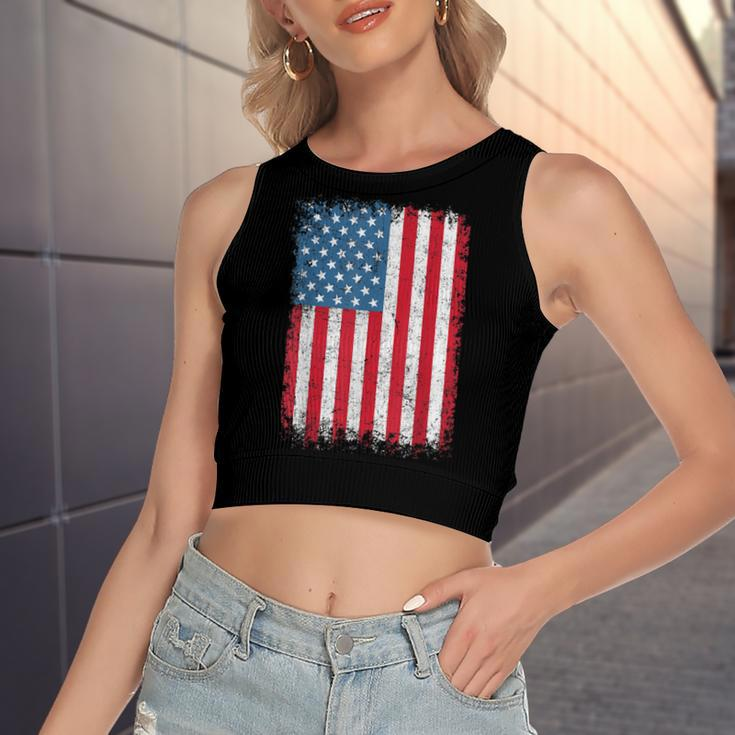 Usa Patriotic American Flag For Boys Girls Us Women's Crop Top Tank Top