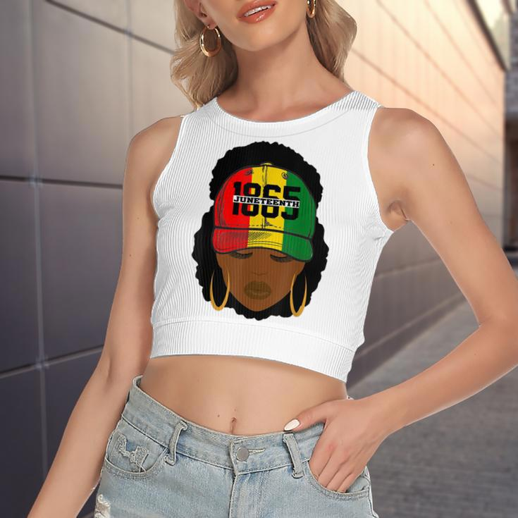 1865 Junenth Hat Independence Day Freedom Day Women's Crop Top Tank Top