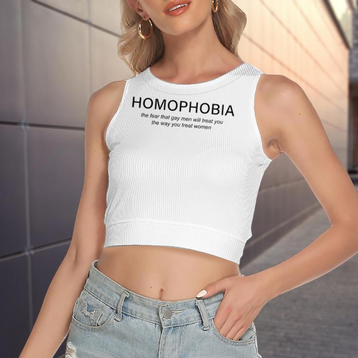 Homophobia Feminist Lgbtq Gay Ally Women's Crop Top Tank Top