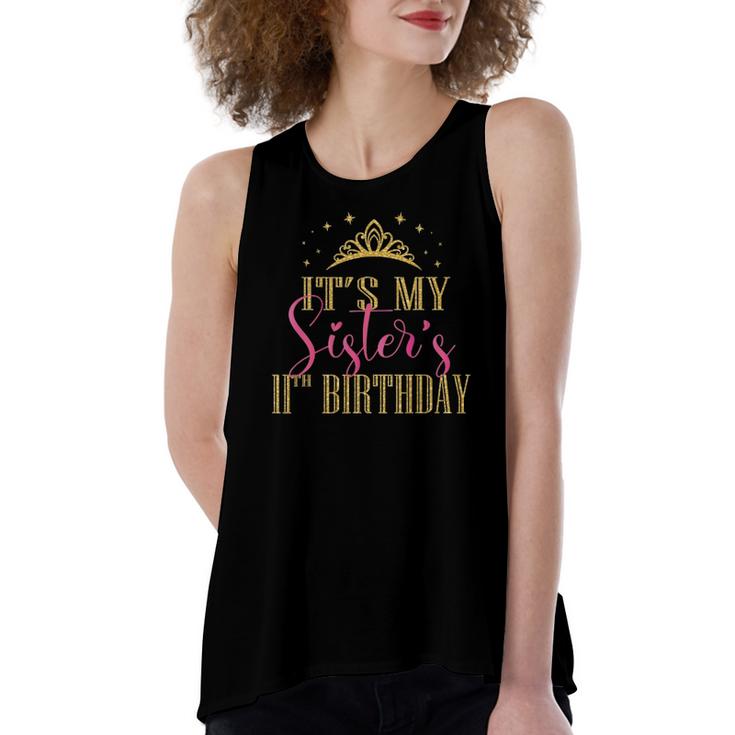 Its My Sisters 11Th Birthday Girls Party Matching Women's Loose Tank Top