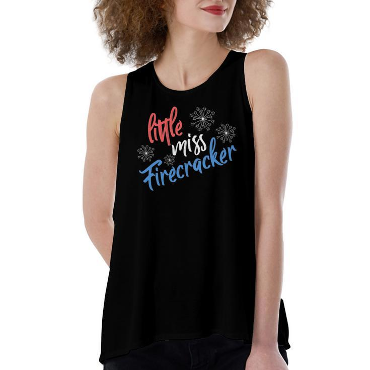 4Th Of July Usa Little Miss Firecracker Fireworks Women's Loose Tank Top