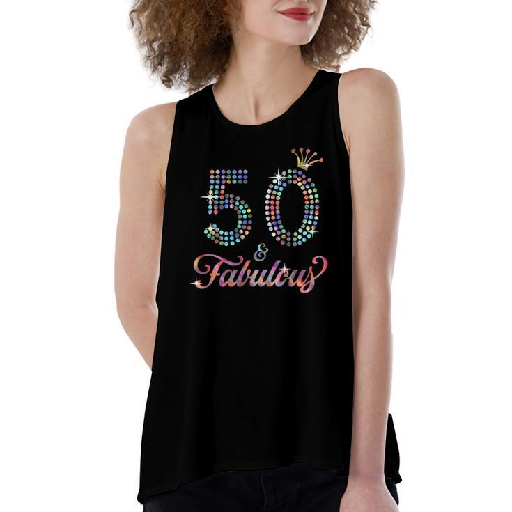 50 & Fabulous 1972 50Th Celebration For Ladies Women's Loose Tank Top