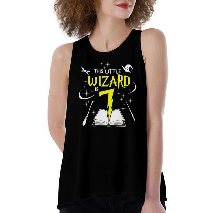 7Th Birthday Girls Wizard Magic 7 Years Old Women's Loose Tank Top