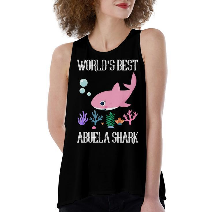 Abuela Grandma Gift   Worlds Best Abuela Shark Women's Loose Fit Open Back Split Tank Top