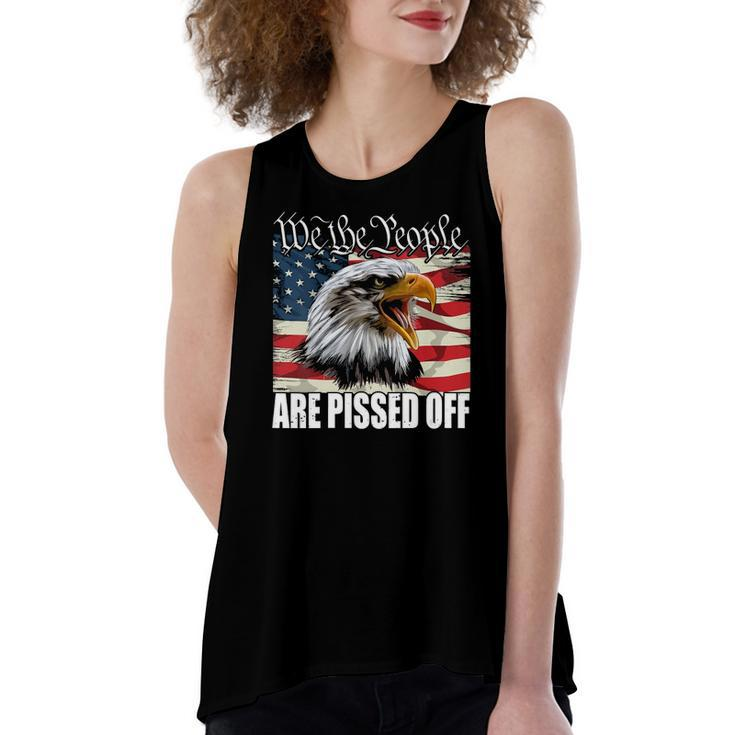 American Flag Bald Eagle We The People Are Pissed Off Women's Loose Tank Top