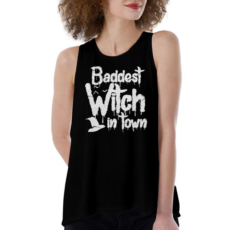 Baddest Witch In Town Halloween Witches Women's Loose Tank Top