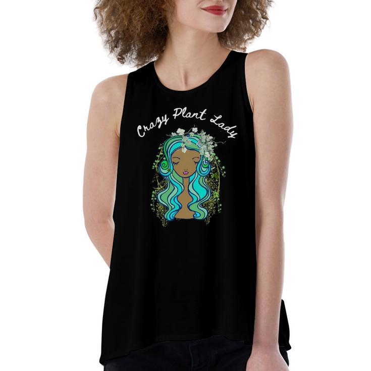 Black Queen Crazy Plant Lady For Plant Lover Women's Loose Tank Top