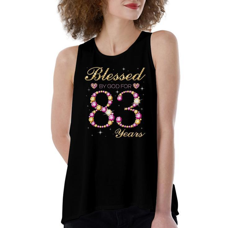 Blessed By God For 83 Years Old Birthday Party Women's Loose Tank Top