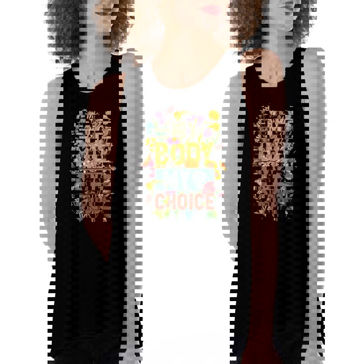 My Body My Choice Feminist Flower Feminist Women's Loose Tank Top