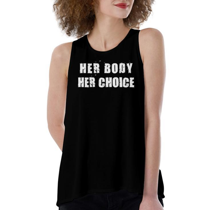 Her Body Her Choice Texas Rights Grunge Distressed Women's Loose Tank Top