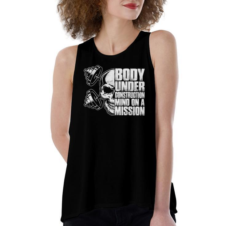 Body Under Construction Mind On A Mission Fitness Lovers Women's Loose Tank Top