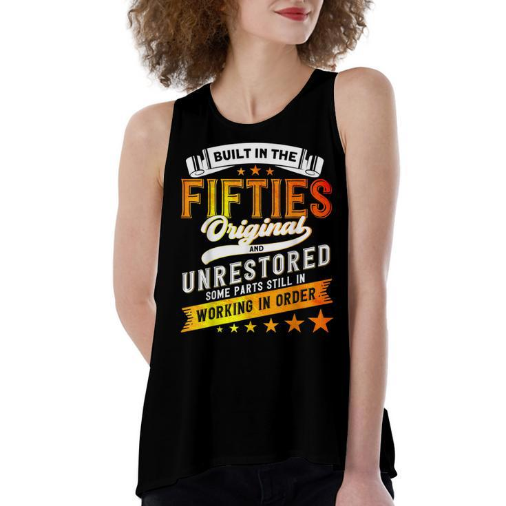 Built In The 50S Birthday Built In The Fifties  Women's Loose Fit Open Back Split Tank Top