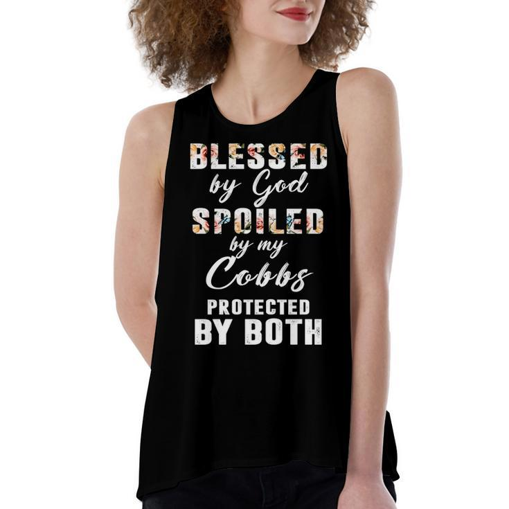 Cobbs Name Gift   Blessed By God Spoiled By My Cobbs Women's Loose Fit Open Back Split Tank Top