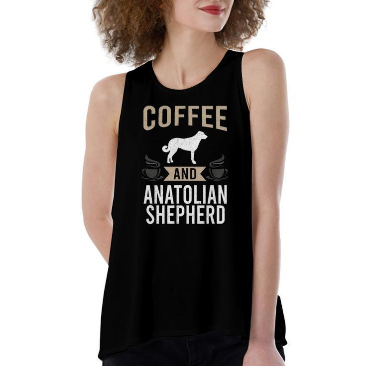 Coffee And Anatolian Shepherd Dog Lover Women's Loose Tank Top
