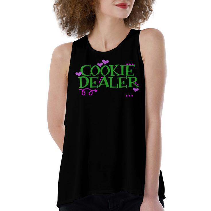 Cookie Dealer  Funny Scouts Gift Girl Kids Scouting  Women's Loose Fit Open Back Split Tank Top