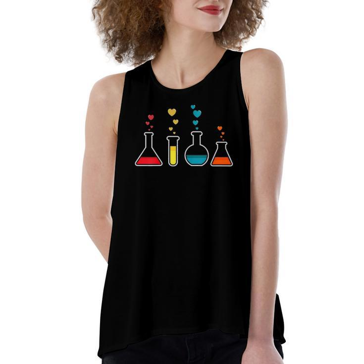 Cute Chemistry Hearts Science Valentines Nerd Women's Loose Tank Top