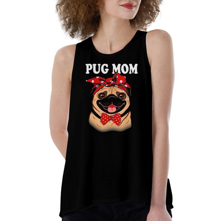 Cute Pug Mom Dogs Tee Dog Lovers For Women's Loose Tank Top
