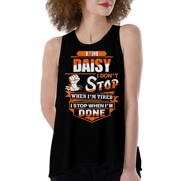 Daisy Name Gift   Im Daisy Women's Loose Fit Open Back Split Tank Top