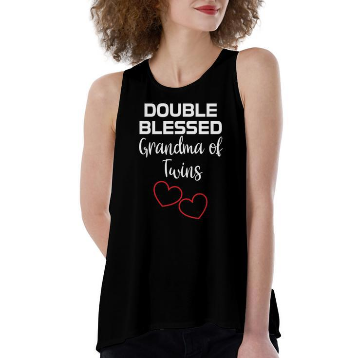 Double Blessed Grandma Of Twins Grandmother Apparel Women's Loose Tank Top