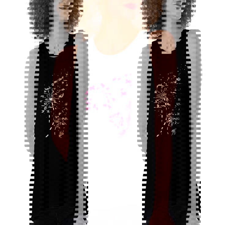 Faith Hope Love Breast Cancer Dandelion Flower Breast Cancer Women's Loose Tank Top