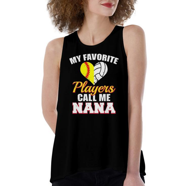 My Favorite Softball Volleyball Players Call Me Nana Women's Loose Tank Top