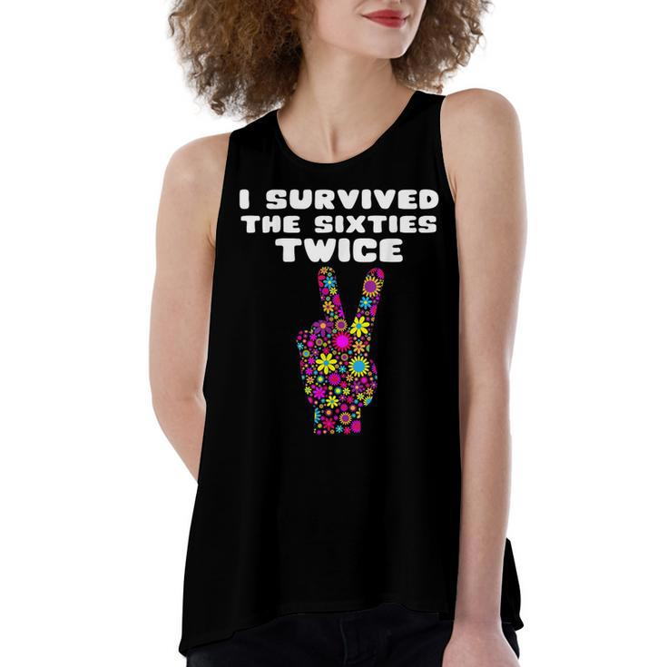 Funny I Survived The Sixties Twice - Birthday  Gift  Women's Loose Fit Open Back Split Tank Top