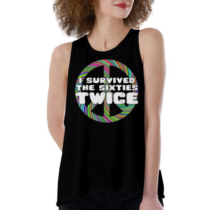 Funny I Survived The Sixties Twice - Birthday  Gift Women's Loose Fit Open Back Split Tank Top