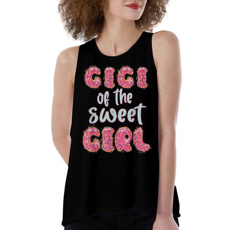 Gigi Of The Sweet Girl Donut Birthday Party Outfit Family  Women's Loose Fit Open Back Split Tank Top