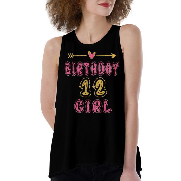Girls 12Th Birthday Idea For 12 Years Old Daughter  Women's Loose Fit Open Back Split Tank Top