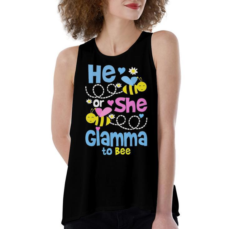 Glamma Grandma Gift   He Or She Glamma To Bee Women's Loose Fit Open Back Split Tank Top