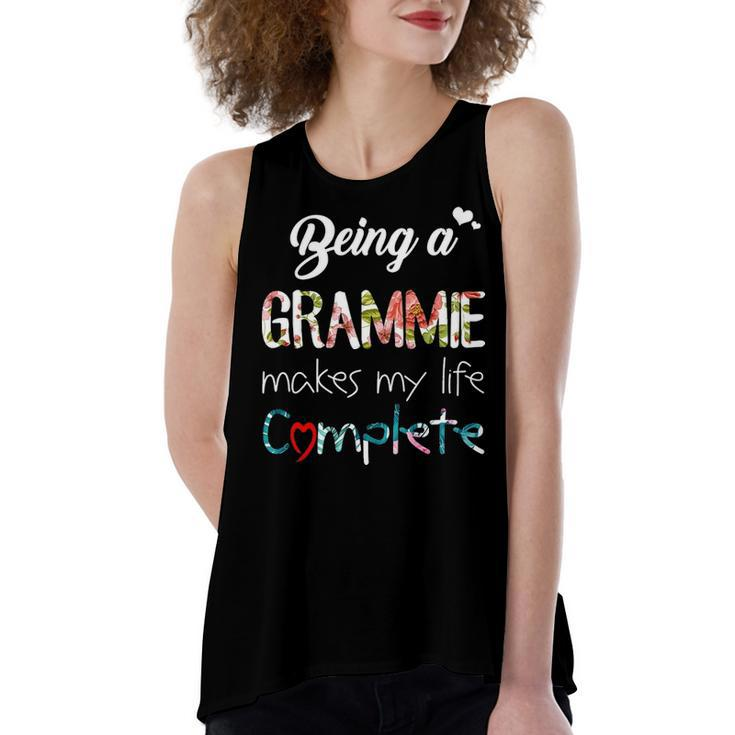 Grammie Grandma Gift   Being A Grammie Makes My Life Complete Women's Loose Fit Open Back Split Tank Top
