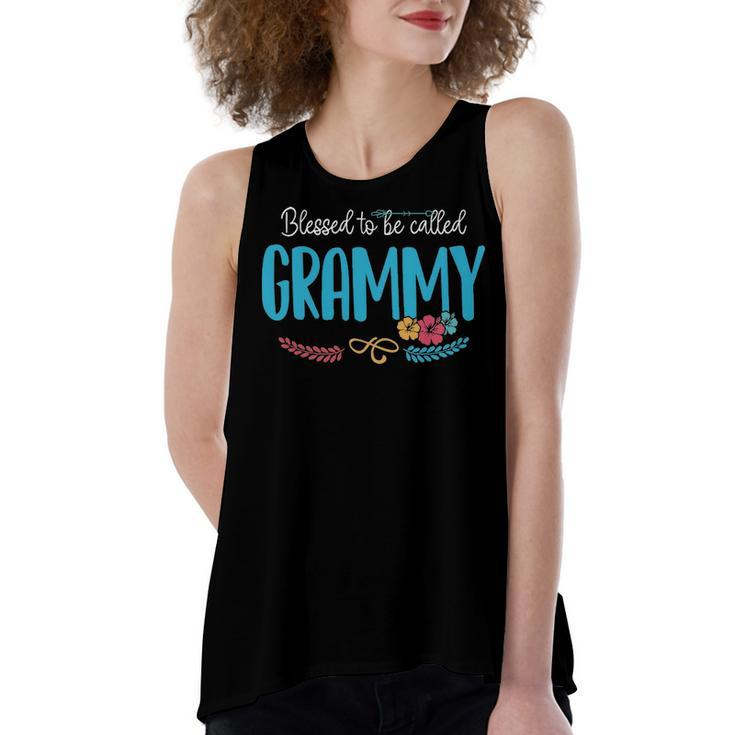 Grammy Grandma Gift   Blessed To Be Called Grammy Women's Loose Fit Open Back Split Tank Top