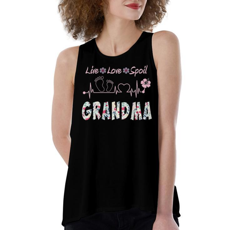 Grandma Gift   Grandma Live Love Spoil Women's Loose Fit Open Back Split Tank Top