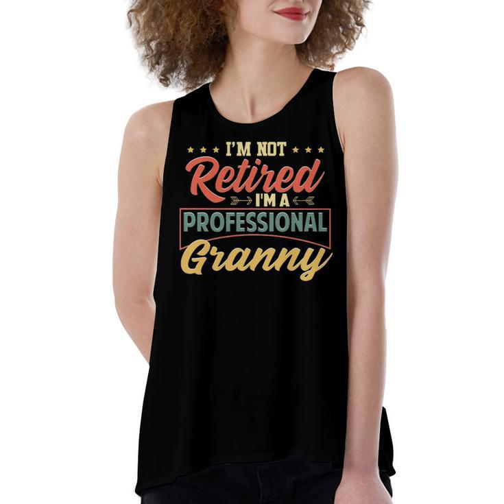 Granny Grandma Gift   Im A Professional Granny Women's Loose Fit Open Back Split Tank Top