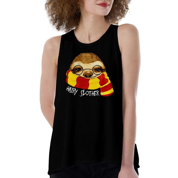 Hairy Slother Cute Sloth Gift Funny Spirit Animal Women's Loose Fit Open Back Split Tank Top