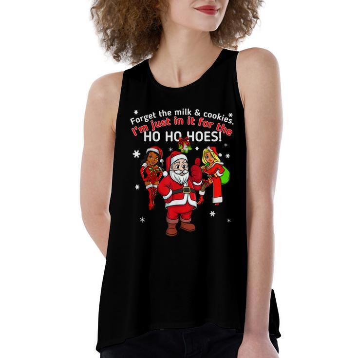 I Do It For The Hos Santa Funny Inappropriate Christmas Men  Women's Loose Fit Open Back Split Tank Top