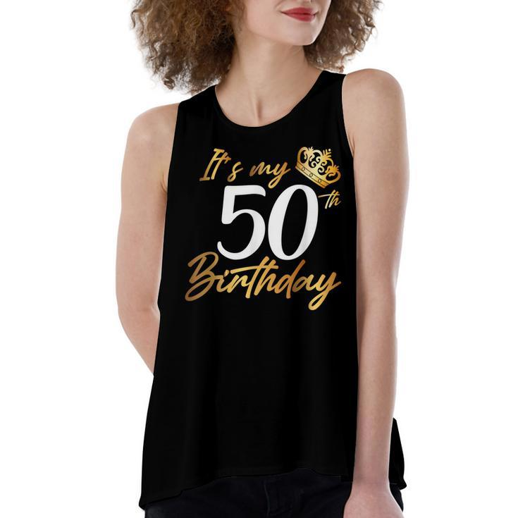Its My 50Th Birthday 1971 Gift Fifty Years Old Anniversary  Women's Loose Fit Open Back Split Tank Top