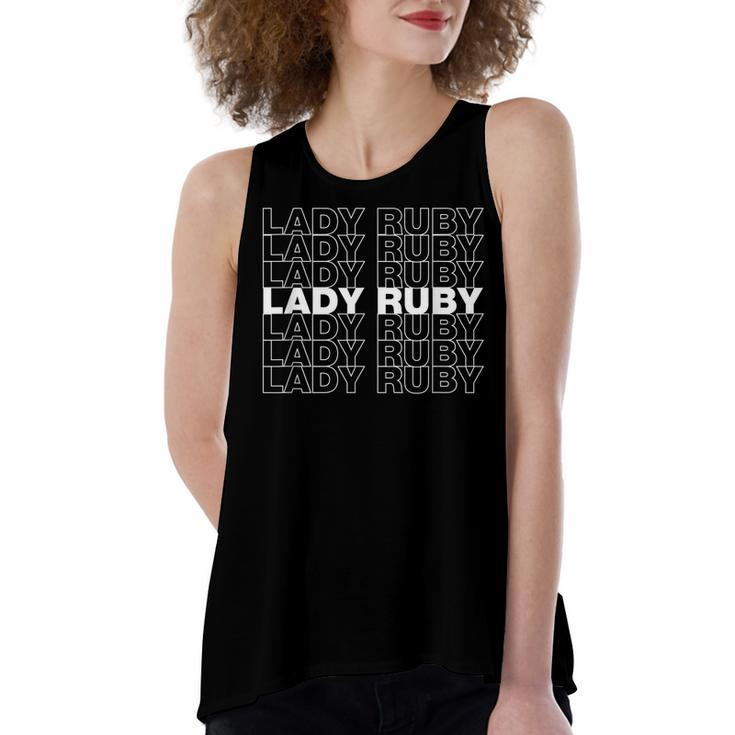 Lady Ruby I Stand With Lady Ruby Freeman  Women's Loose Fit Open Back Split Tank Top