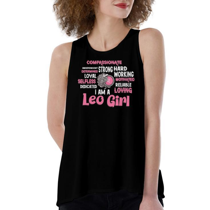 As A Leo Girl Birthday Astrology Zodiac Sign Leo Women's Loose Tank Top