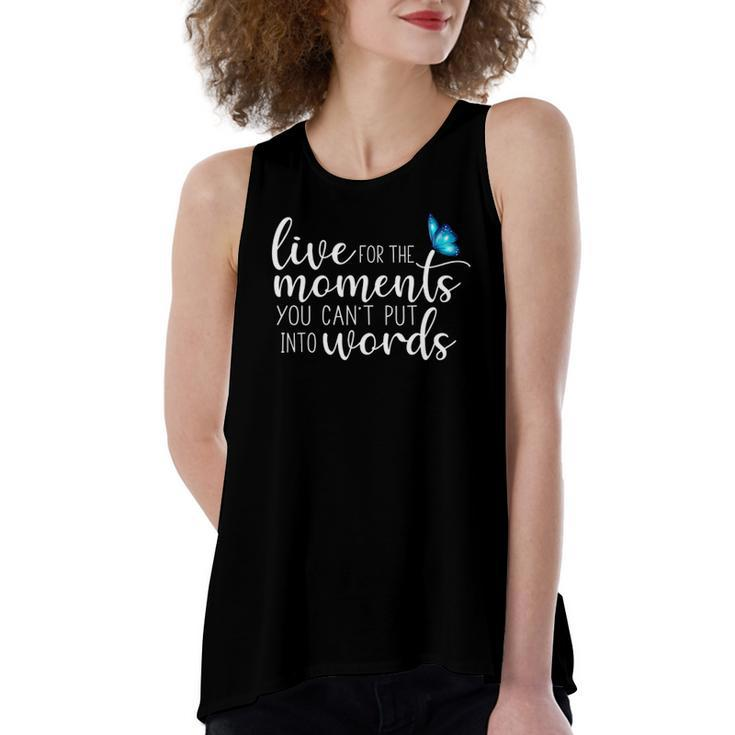 Live For The Moments Butterfly Women's Loose Tank Top